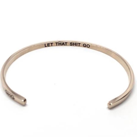 “LET THAT SH*T GO” Bracelet- silver - Picture 1 of 4